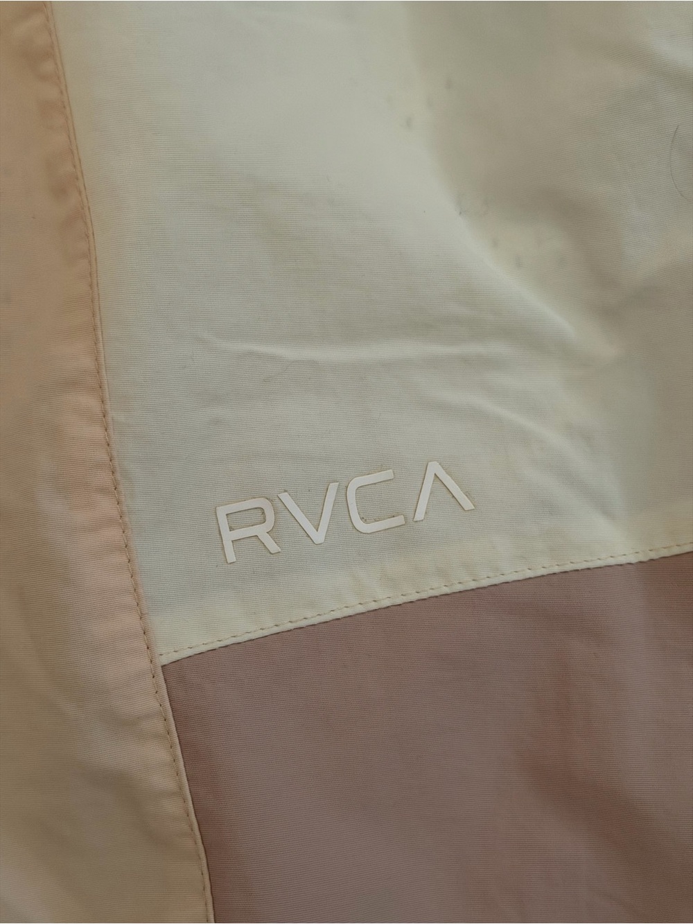 RVCA Women’s Two-Tone Beige Jogger Pants - Picture 2 of 4